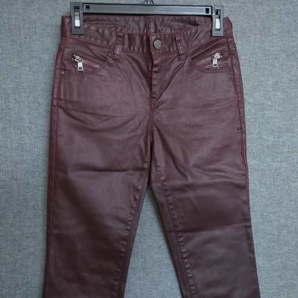 Armani Exchange Coated Moto/Ankle Jeans 25 P0 - Picture 3 of 4